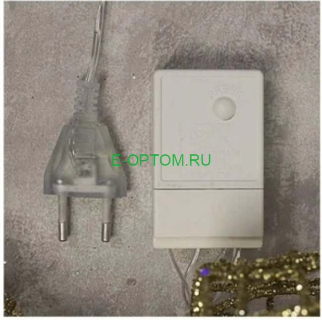 Украшение новогоднее "Светящийся светодиодный олень с санями" (Золотой) Украшение новогоднее "Светящийся светодиодный олень с санями" (Золотой)