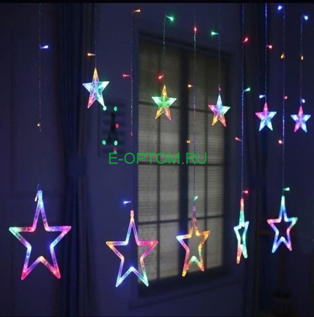 Гирлянда светодиодная занавес "Звëзды"
