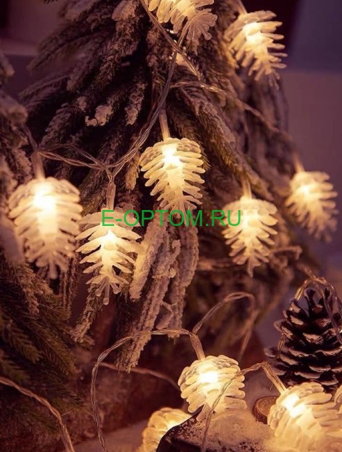 Гирлянда шишки 20 LED 6m Гирлянда шишки 20 LED 6m