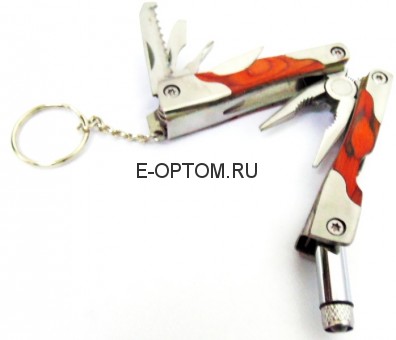 Многофункциональный нож-брелок с фонариком