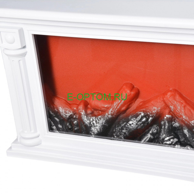 Новогодний светодиодный камин (белый)