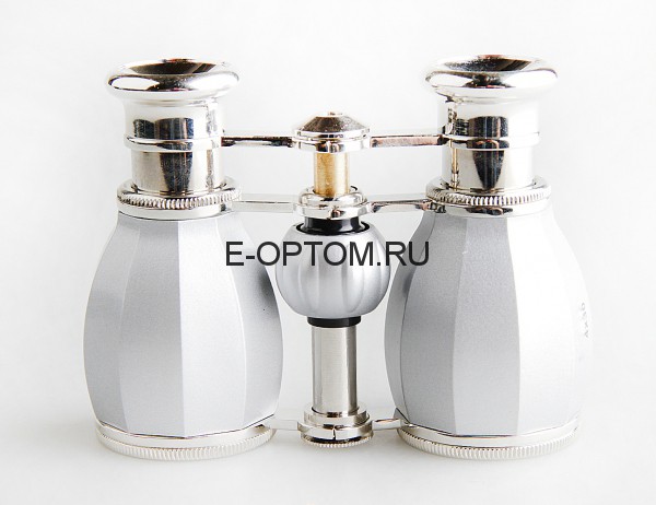 Театральный бинокль 4х30 сребряный