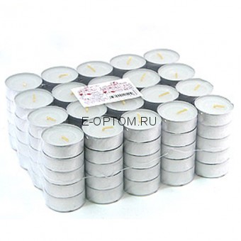 Свеча чайная белая в гильзе-10 гр