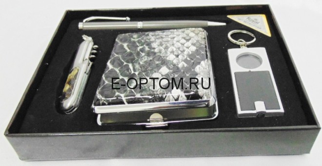 Подарочный набор Royal портсигар "Крокодил"