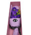 Букет фиолетовых искусственных роз в подарочной упаковке