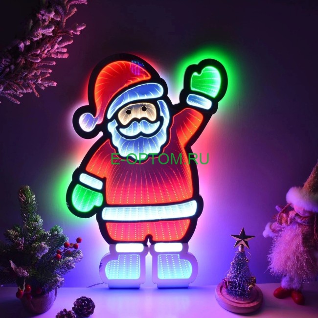 Новогодний светильник "Дед Мороз"