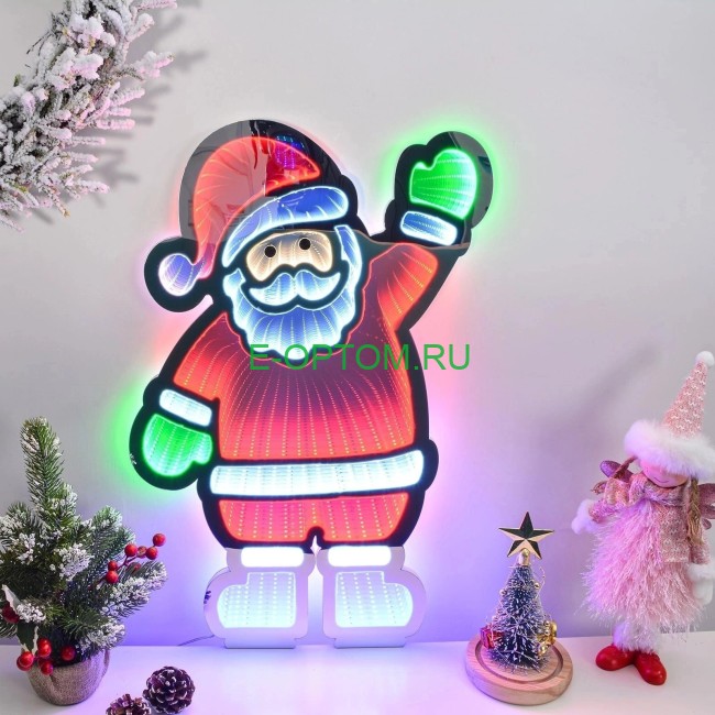 Новогодний светильник "Дед Мороз"