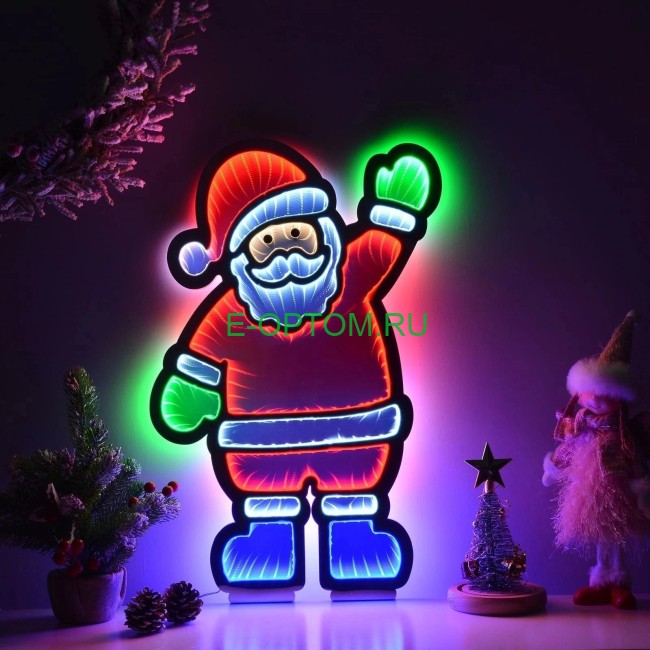 Новогодний светильник "Дед Мороз"