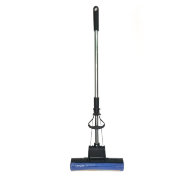 Швабра-губка, с отжимом -1 ролик, металл, телескопическая ручка 118x27 см