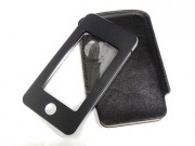 Лупа с подсветкой (Айфон) в кожаном чехле 5х, 75х43 мм, 16х d=23 мм черная Лупа с подсветкой (Айфон) в кожаном чехле 5х, 75х43 мм, 16х d=23 мм черная