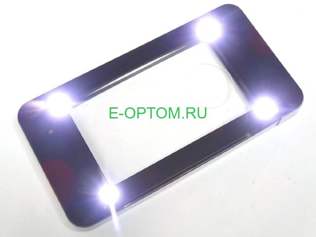 Лупа с подсветкой (Айфон) в кожаном чехле 5х, 75х43 мм, 16х d=23 мм черная Лупа с подсветкой (Айфон) в кожаном чехле 5х, 75х43 мм, 16х d=23 мм черная