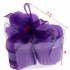 Мыльные фиолетовые розы в коробке в форме сердца 3 штуки
