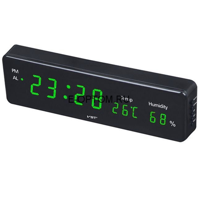 Часы электронные настенные (часы,термометр) vst 805-s-4