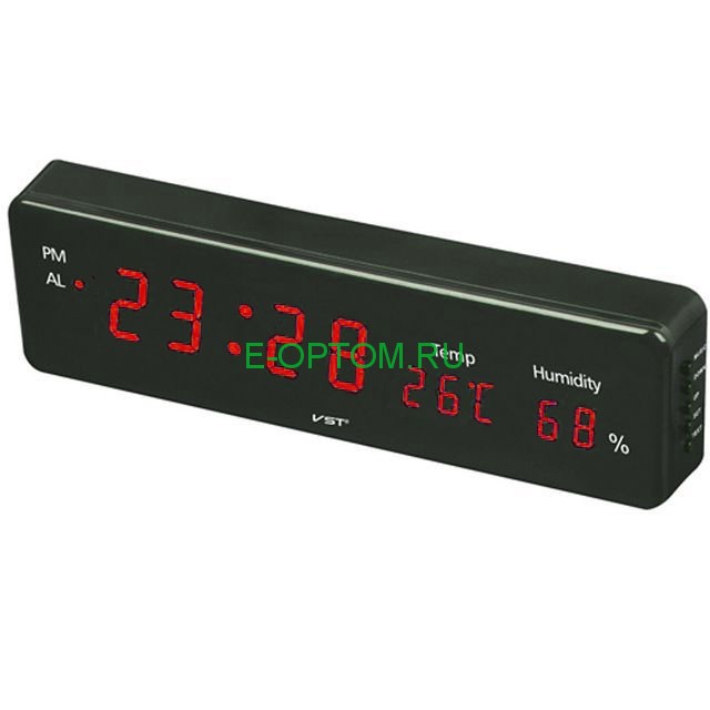 Часы электронные настенные (часы,термометр) vst 805-s-1