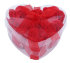 Мыльные красные розы в коробке в форме сердца 6 штук
