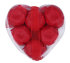 Мыльные красные розы в коробке в форме сердца 6 штук