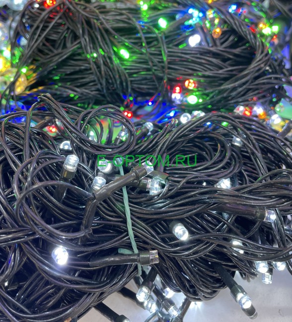 Гирлянда светодиодная с черным проводом 30м (уличная) Гирлянда светодиодная с черным проводом 30м (уличная)