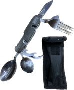 Мультитул складной нож штопор открывашка вилка ложка