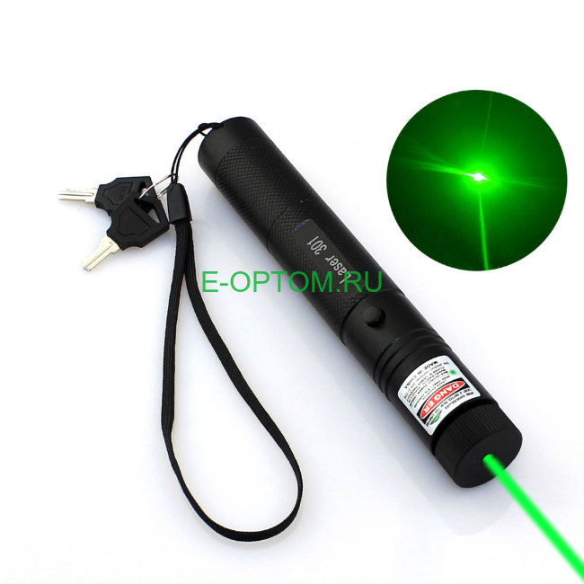 Зеленая аккумуляторная лазерная указка