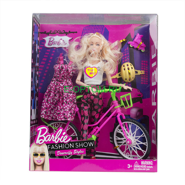 Поющая кукла барби на велосипеде