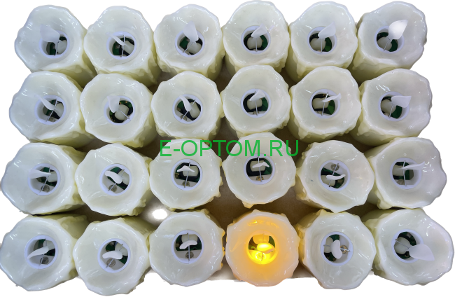 Новогодняя свеча с имитацией огня