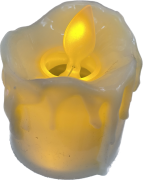 Новогодняя свеча с имитацией огня