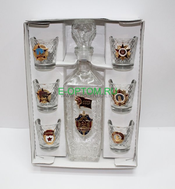 Подарочный набор с графином "Гвардейский"