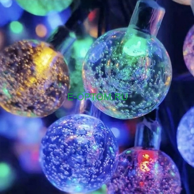 Гирлянда штора "новогодние фонарики" 3м х 70 (50 и 30)см