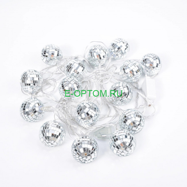 Гирлянда "диско шары" 4m (15 шаров) Гирлянда "диско шары" 4m (15 шаров)