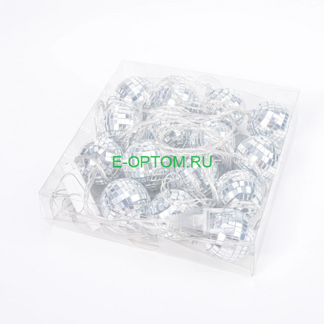 Гирлянда "диско шары" 4m (15 шаров) Гирлянда "диско шары" 4m (15 шаров)