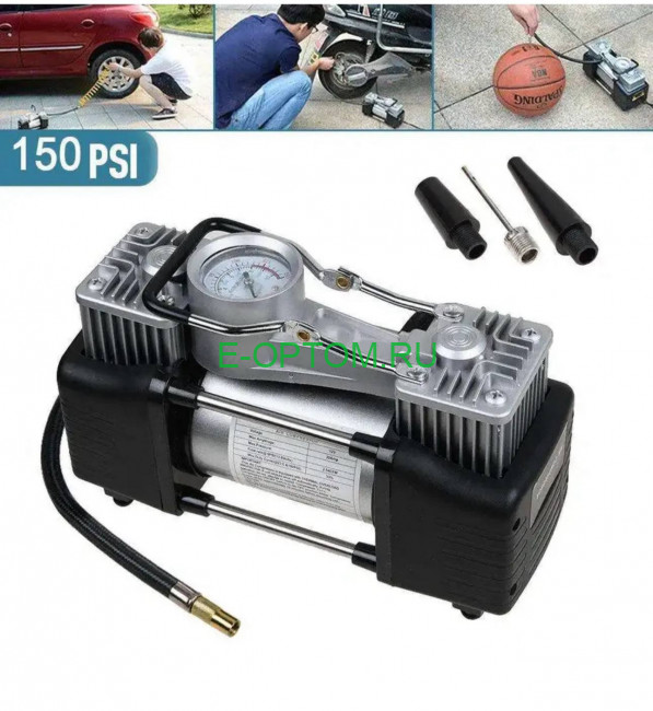 Компрессор автомобильный двухпоршневый