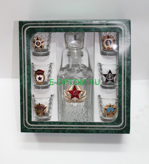 Подарочный набор с графином "Советская Армия"