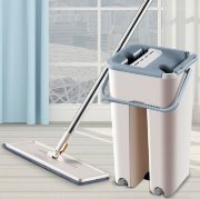 Швабра с ведром и автоматическим отжимом 6 литров Швабра с ведром и автоматическим отжимом 6 литров