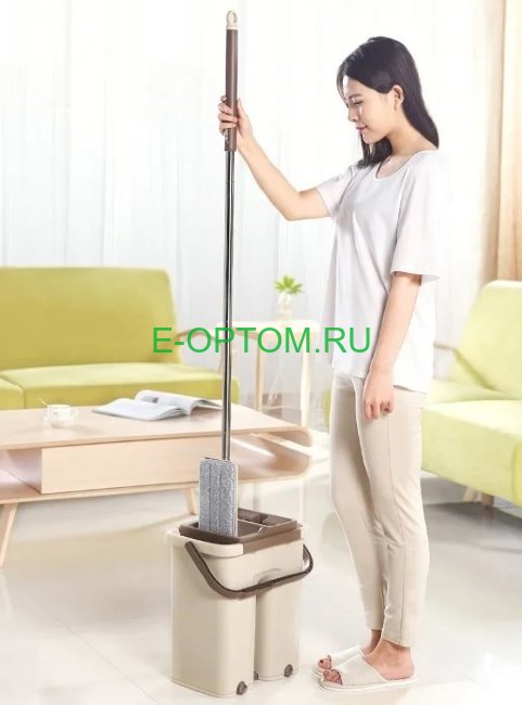Швабра с ведром и автоматическим отжимом 6 литров