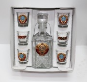 Подарочный набор с графином "Герб СССР"