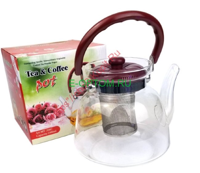Чайник заварочный стеклянный 900 мл