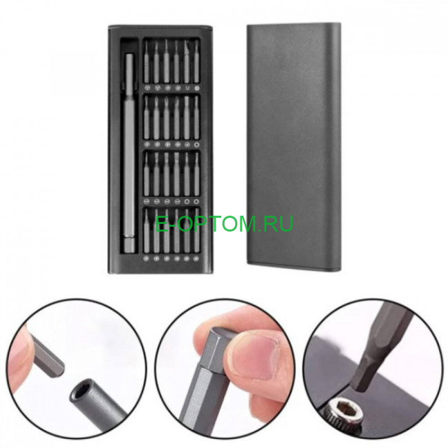 Отвертка с набором сменных бит для точных работ 24 в 1 Отвертка с набором сменных бит для точных работ 24 в 1