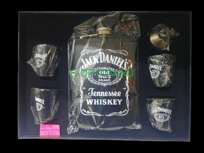 Фляжка в наборе Jack Daniels (чёрный) DJH-1194