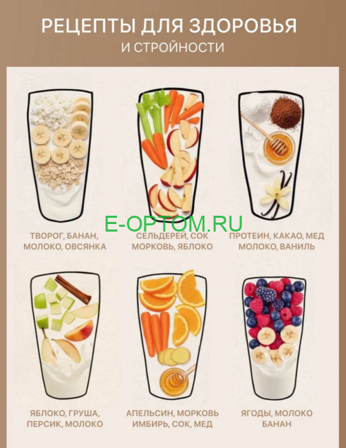 Портативный блендер для смузи и коктейлей 