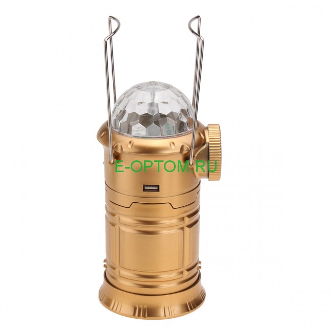 Фонарь кемпинговый 6801 с двумя источниками света Bluetooth Динамик (диско-шар)