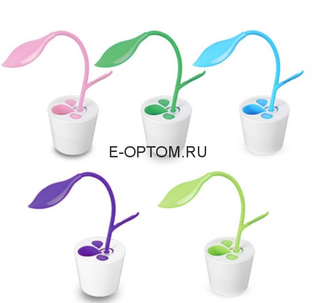 Настольная лампа «Цветок» с держателем для ручек и карандашей Настольная лампа «Цветок» с держателем для ручек и карандашей