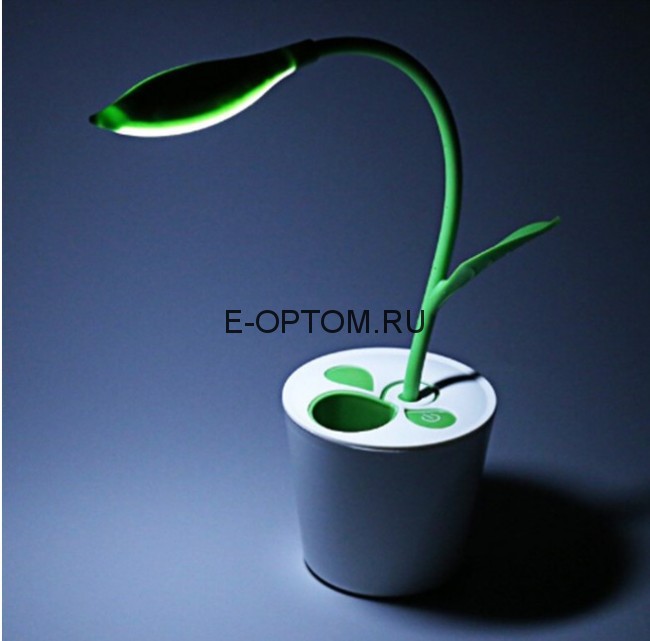 Настольная лампа «Цветок» с держателем для ручек и карандашей Настольная лампа «Цветок» с держателем для ручек и карандашей