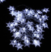 Гирлянда светодиодная «снежинки» прозрачный провод Гирлянда светодиодная «снежинки» прозрачный провод