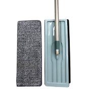 Швабра с отжимом и доп. насадкой на липучке, зеленая