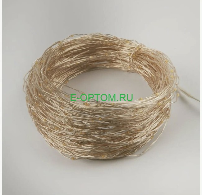 Гирлянда светодиодная "Роса", тёплый и белый свет