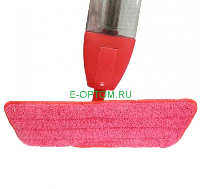 Швабра спрей с распылителем, насадка на липучке  микрофибра, 130х40 см