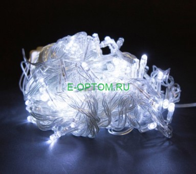 Гирлянда светодиодная холодного белого цвета, прозрачный провод Гирлянда светодиодная холодного белого цвета, прозрачный провод