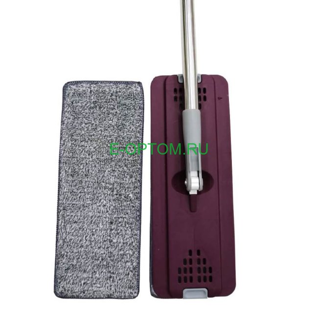 Комплект - ведро 8 л с системой отжима и швабра с допол. насадкой, бордовое с серым Комплект - ведро 8 л с системой отжима и швабра с допол. насадкой, бордовое с серым