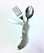 Складой туристический набор нож, вилка, ложка